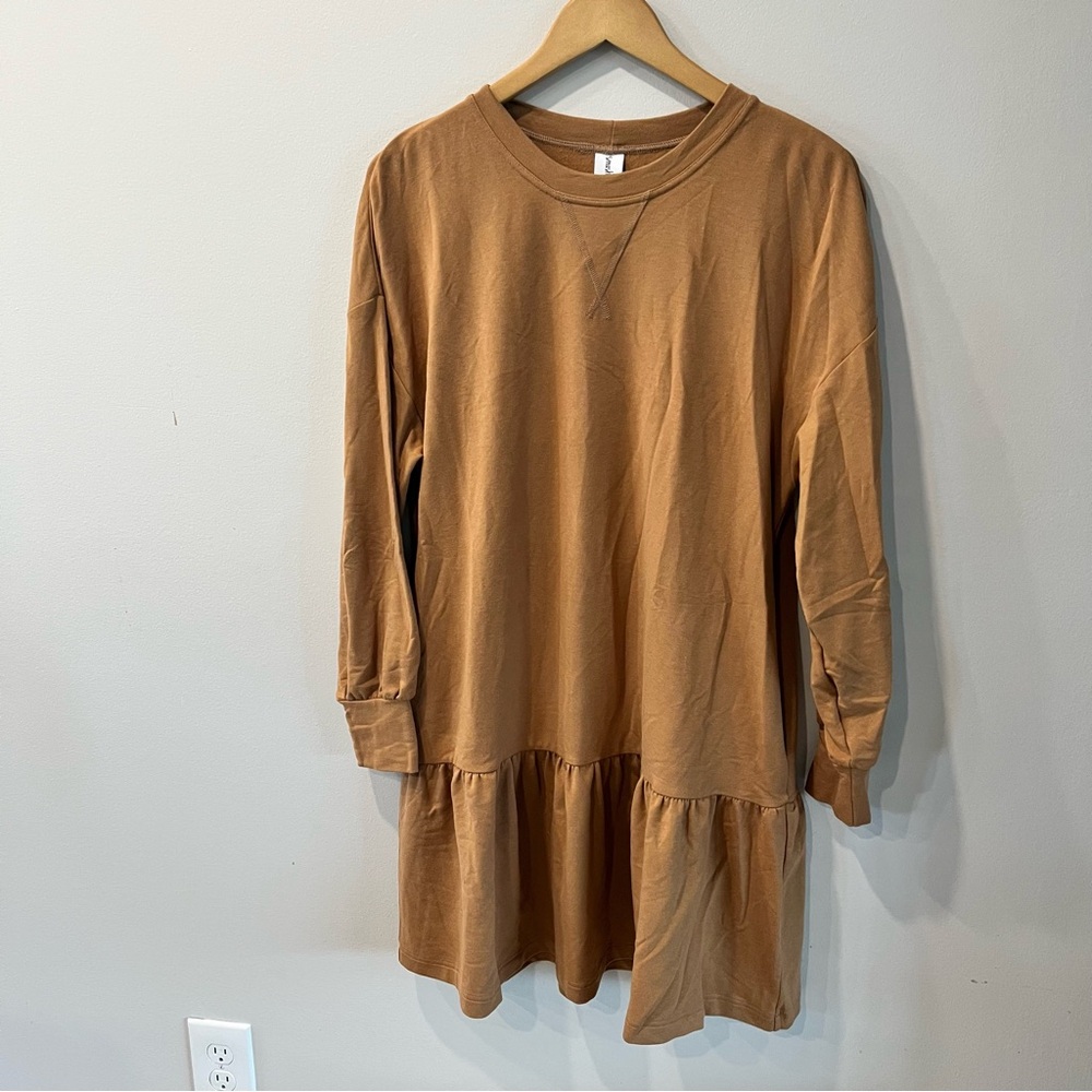 Smash + Tess Jillian Harris Essentials Sweat Dress Brown size small - Picture 4 of 8